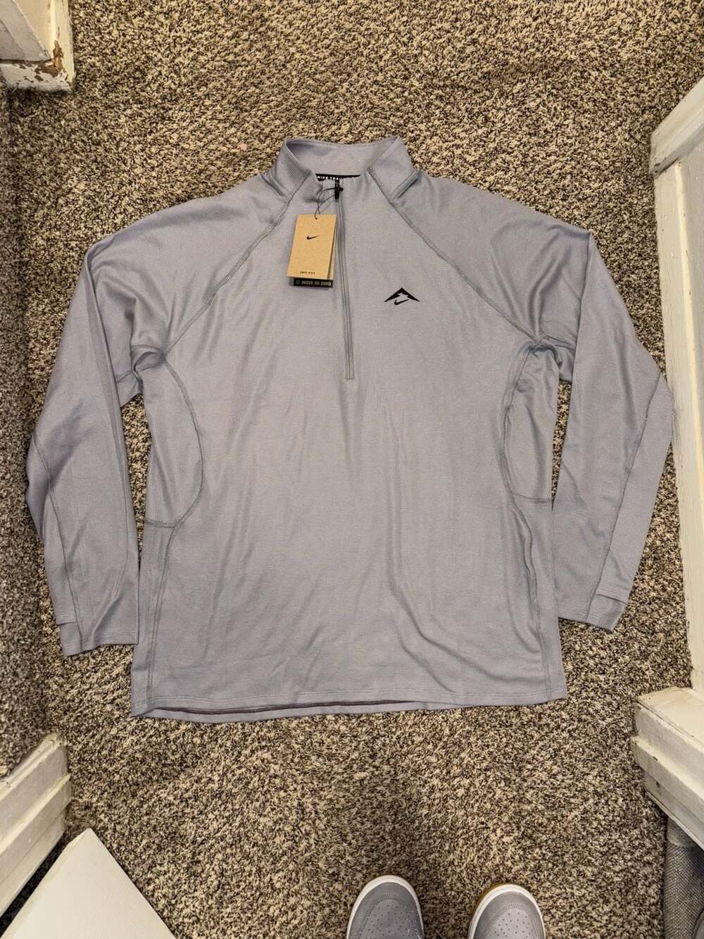 Nike Trail Dri-FIT Men's 1/2 Zip micro-waffle Running Pullover Size L